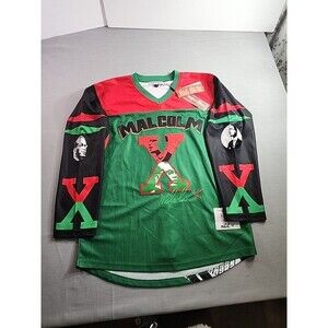 Headgear Classics Men's Long Sleeve V Neck Malcom X Hockey Jersey Size M